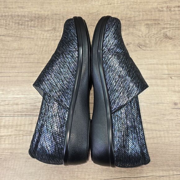 Alegria Lauryn Women's Size EU 38 US 8 Blue Metallic Leather Walking Shoes - Picture 6 of 9